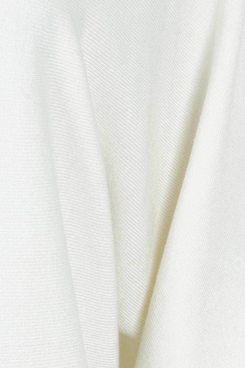 Product shot of The Transeasonal Kimono Knit in colour Snow (White), detail