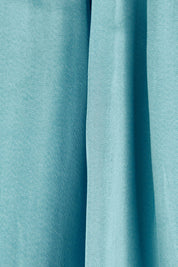 Product shot of The Luxe Tie Neck Blouse in colour Duckegg (Blue), detail