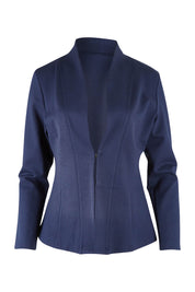Product shot of The Sculpted Ponte Blazer in colour Darknavy (Blue), from the front