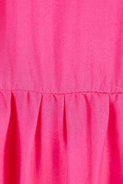 Product shot of The Ruffle Tier Dress in colour Brightpink (Pink), detail