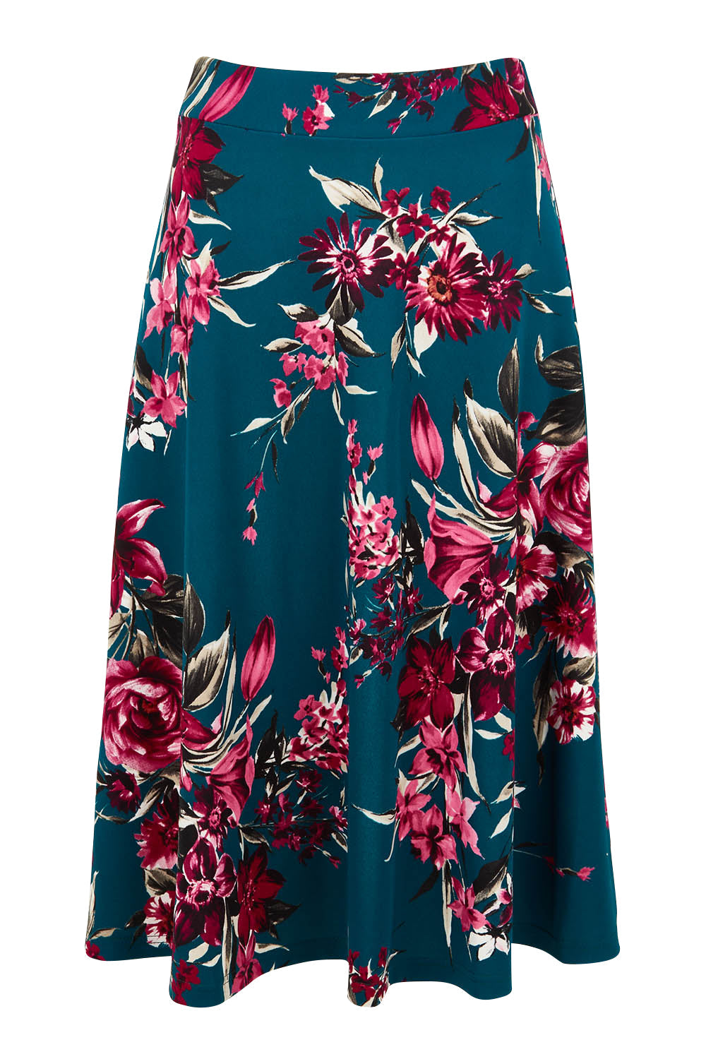 Preloved The Pull On Flare Skirt - Tealtropic