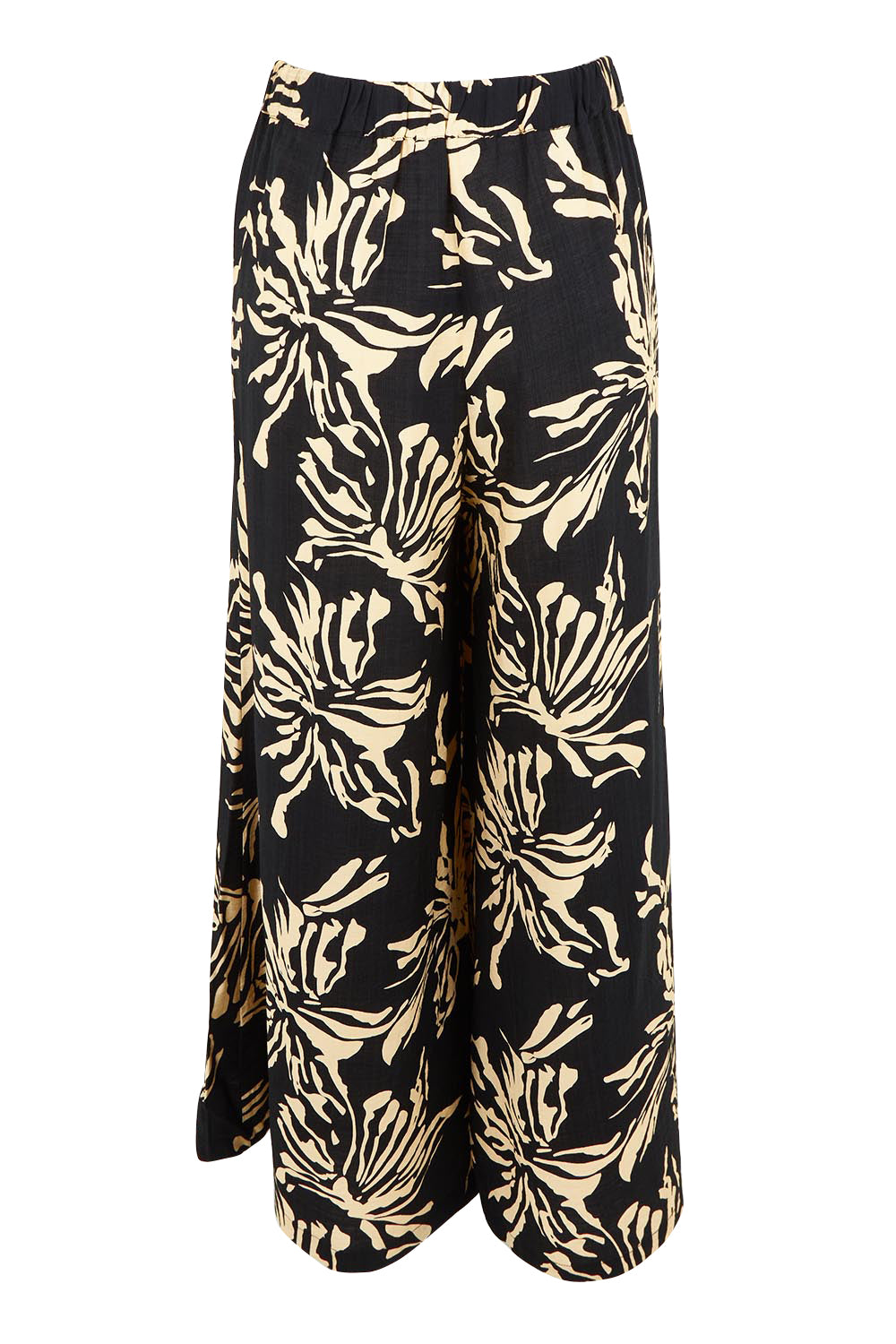 The Printed Flowy Panel Pull On Pant - Blackfleur