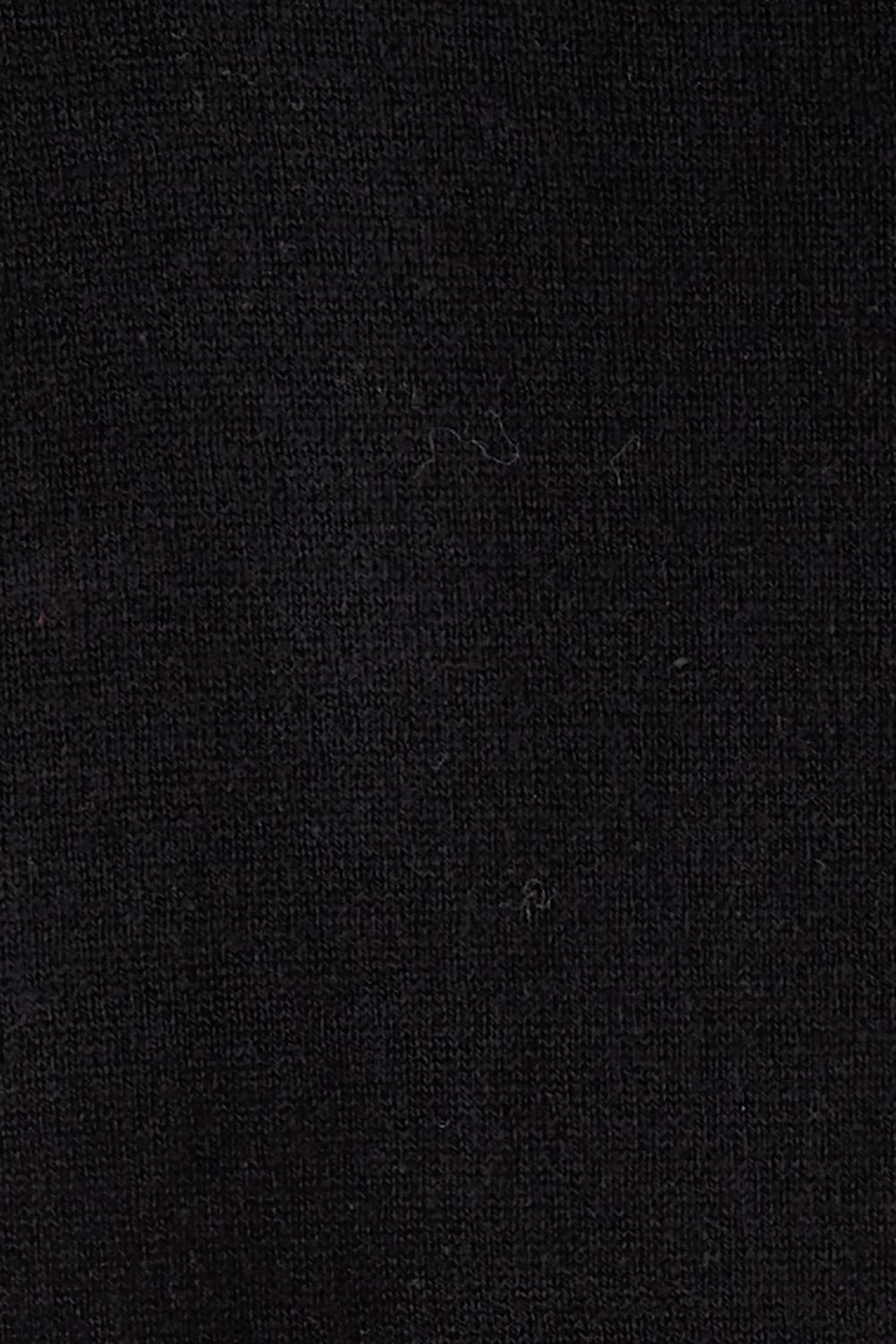 Product shot of The Cotton Cashmere Angled Sleeve Knit in colour Black (Black), detail