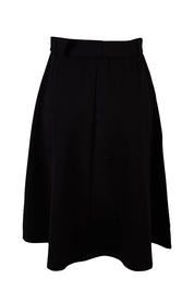 Preloved The Pocket Ponte Flip Skirt With Belt - Black