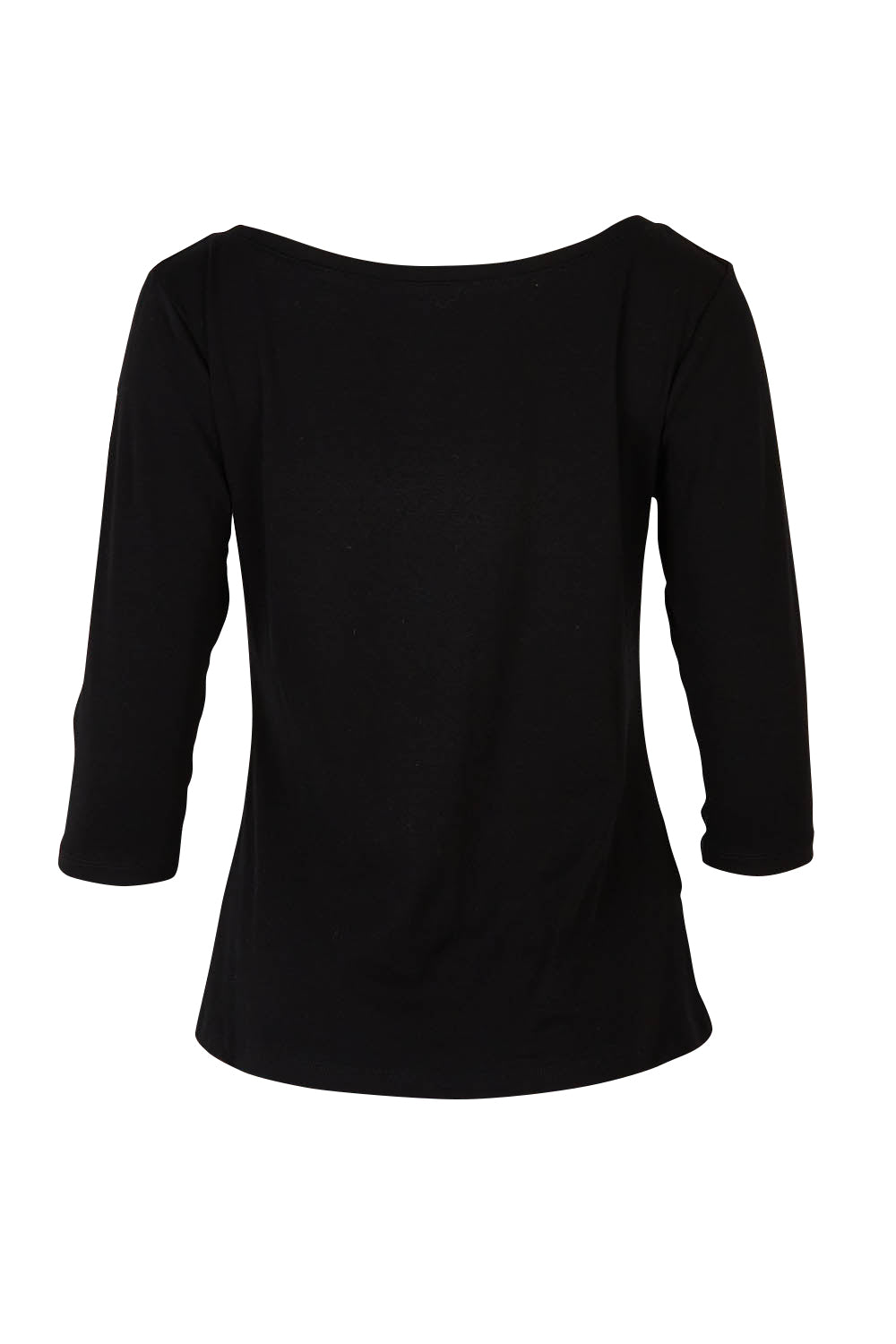 Product shot of The Reversible Cotton Jersey Top in colour Black (Black), from the back
