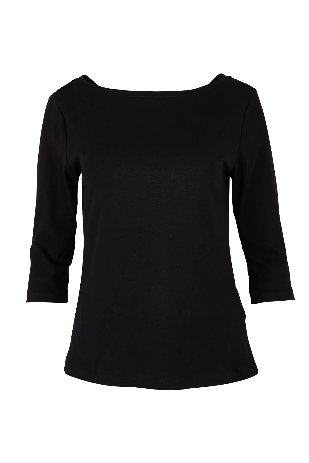 Product shot of The Reversible Cotton Jersey Top in colour Black (Black), detail