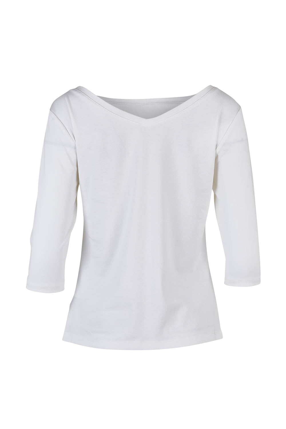 Product shot of The Reversible Cotton Jersey Top in colour White (White), from the back