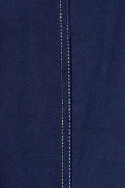 Product shot of The Contrast Stitching Stretch Blazer in colour Navy (Blue), detail