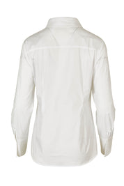 Product shot of The Classic Cotton Stretch Shirt in colour White (White), from the back