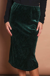 The Embossed Velvet Pull On Skirt – Bottlegrn