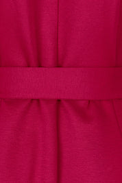 Product shot of The Square Neck Ponte Dress in colour Raspberry (Pink), detail