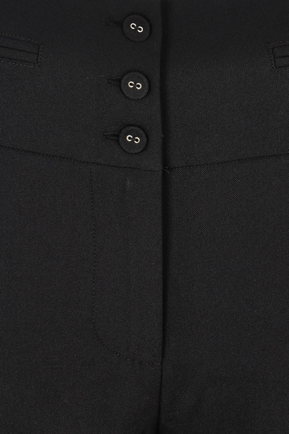 Product shot of The Tailored Pant in colour Black (Black), detail
