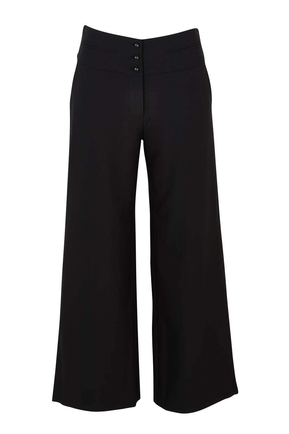 Product shot of The Tailored Pant in colour Black (Black), from the front