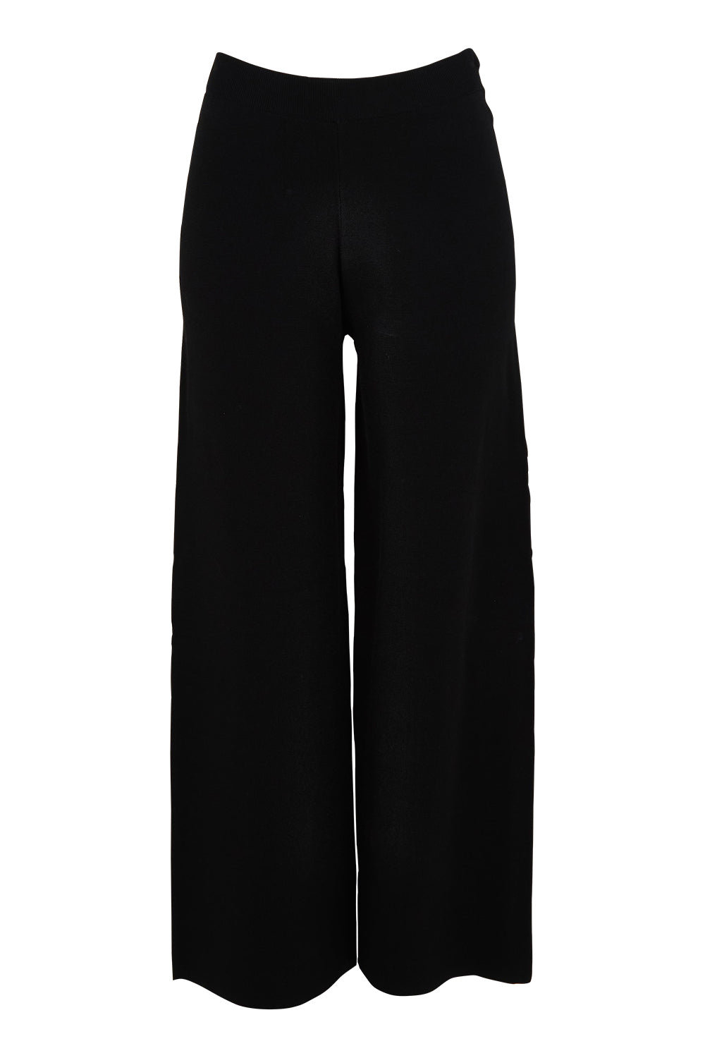 Product shot of The Milano Knit Pull On Pant in colour Black (Black), from the back