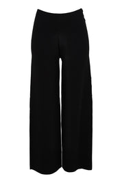 Product shot of The Milano Knit Pull On Pant in colour Black (Black), from the back