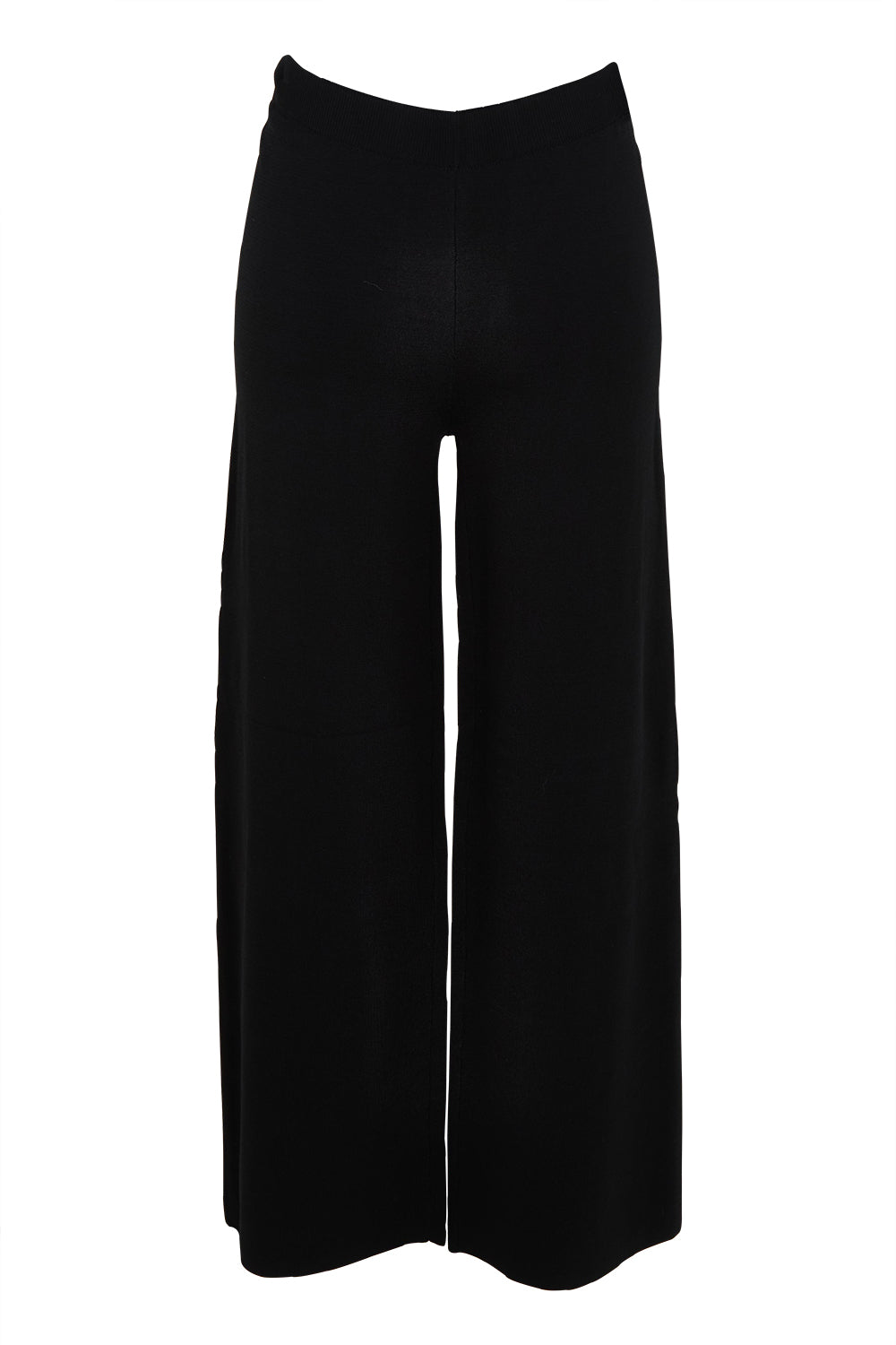 Product shot of The Milano Knit Pull On Pant in colour Black (Black), from the front