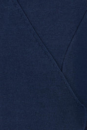 Product shot of The Milano Knit Wrap Top in colour Darknavy (Blue), detail