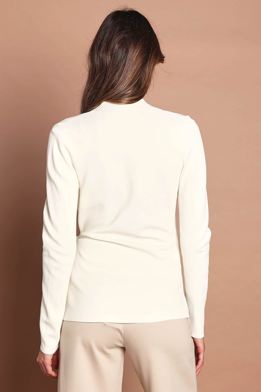 The Milano Knit Wrap Top – Ivory