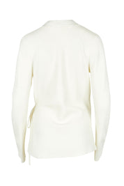 The Milano Knit Wrap Top – Ivory