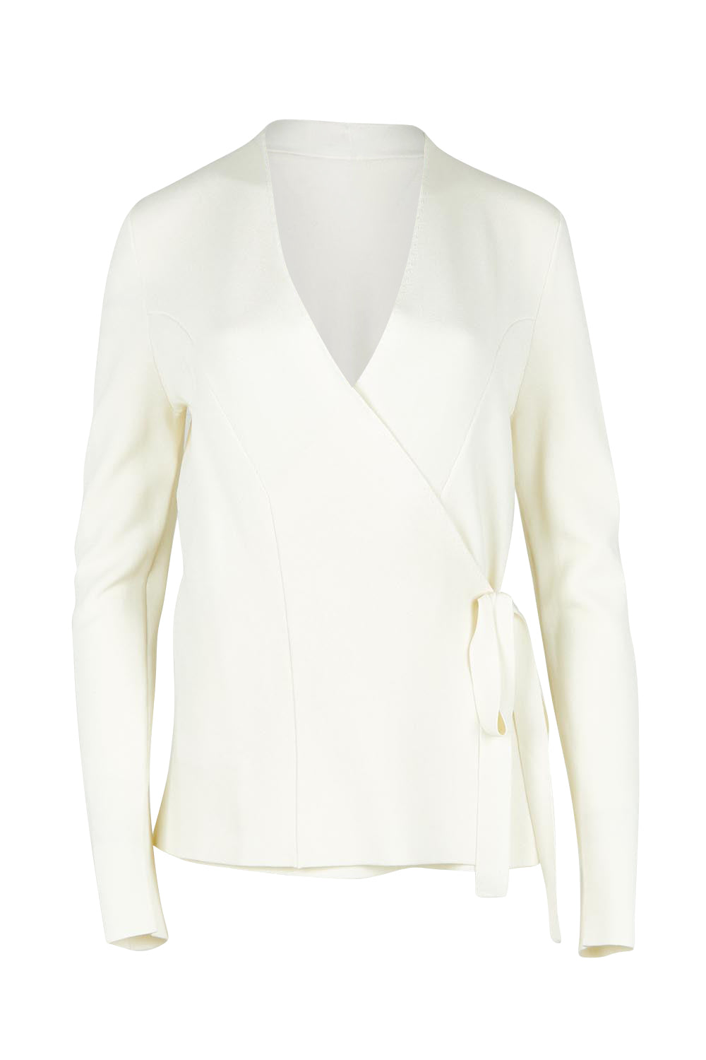 The Milano Knit Wrap Top – Ivory