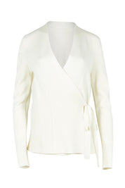 The Milano Knit Wrap Top – Ivory