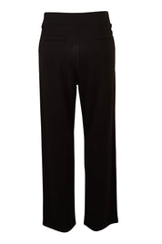 Product shot of The Straight Cut Pull On Ponte Pant in colour Black (Black), from the back