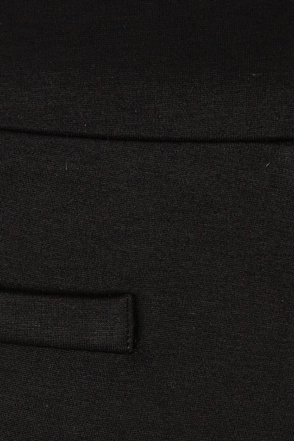 Product shot of The Straight Cut Pull On Ponte Pant in colour Black (Black), detail