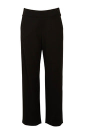 Product shot of The Straight Cut Pull On Ponte Pant in colour Black (Black), from the front
