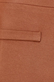 Product shot of The Straight Cut Pull On Ponte Pant in colour Cinnamon, detail