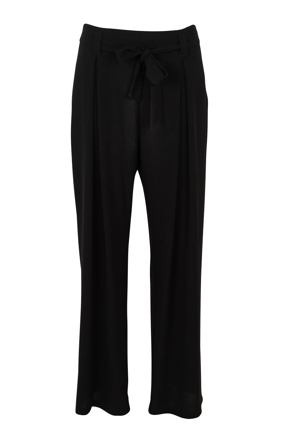 Product shot of The Palazzo Pant in colour Black (Black), from the front