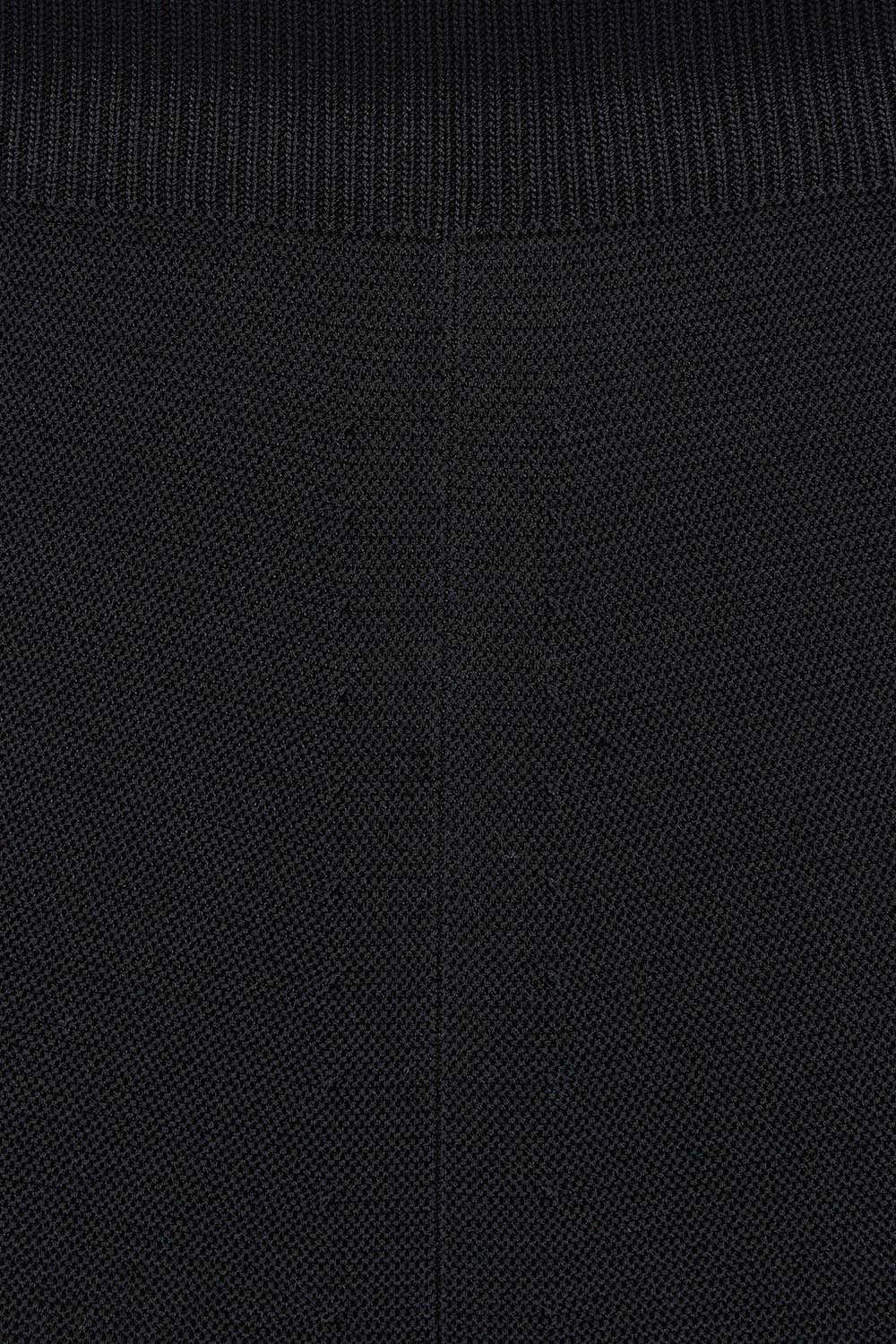 Product shot of The Crepe Knit Multiway Pull On Skirt in colour Black (Black), detail