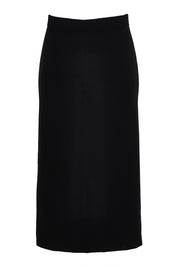 Product shot of The Crepe Knit Multiway Pull On Skirt in colour Black (Black), detail