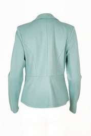 Product shot of The Ponte Aspire Blazer in colour Aquahaze (Blue), from the back