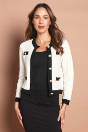 The Cable Knit Cardi – Ivoryblack