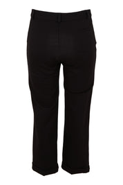 Product shot of The Ponte Tailored 7/8 Pant in colour Black (Black), from the back
