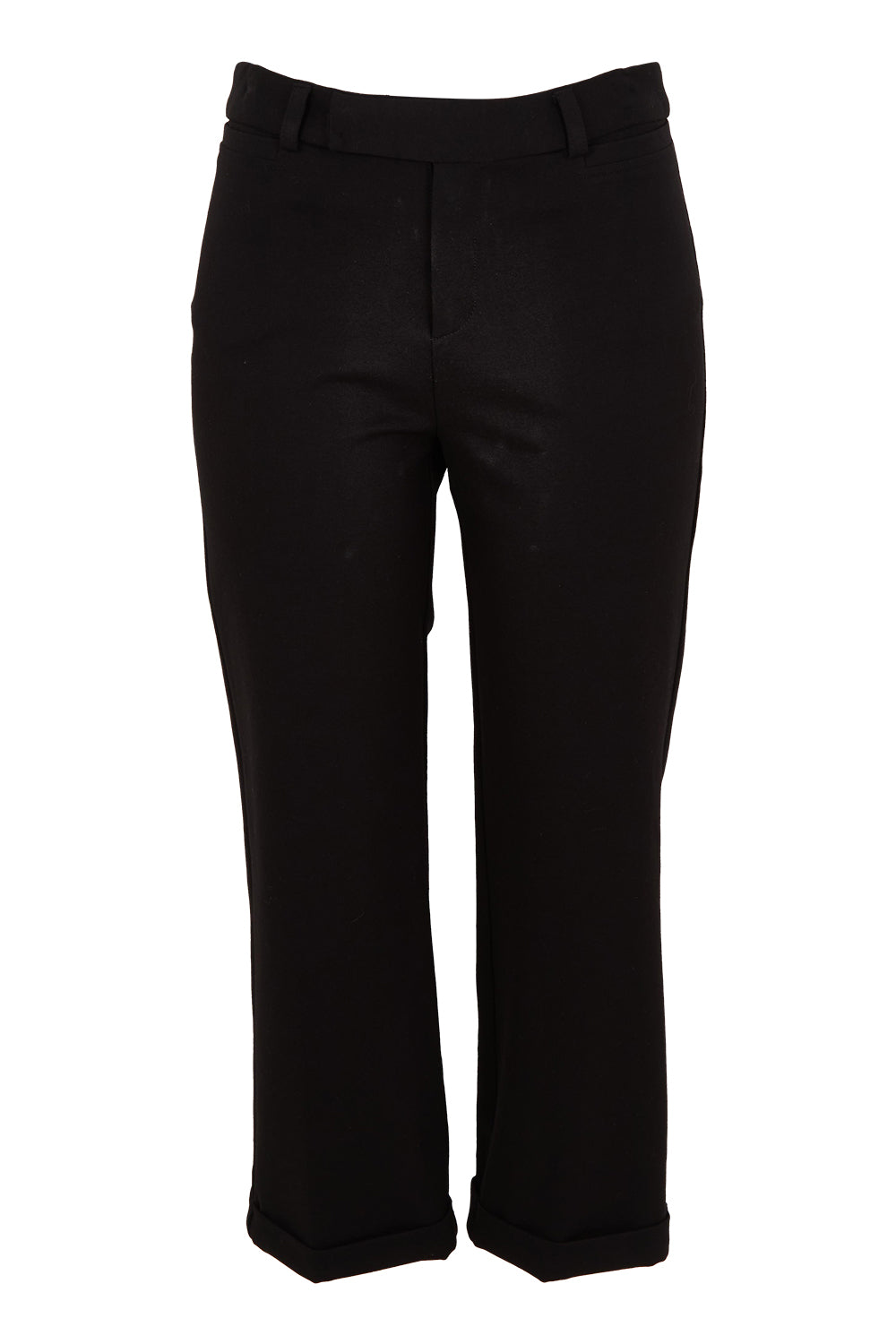 Product shot of The Ponte Tailored 7/8 Pant in colour Black (Black), from the front