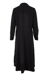 Product shot of The Longline Coatigan in colour Black (Black), from the back