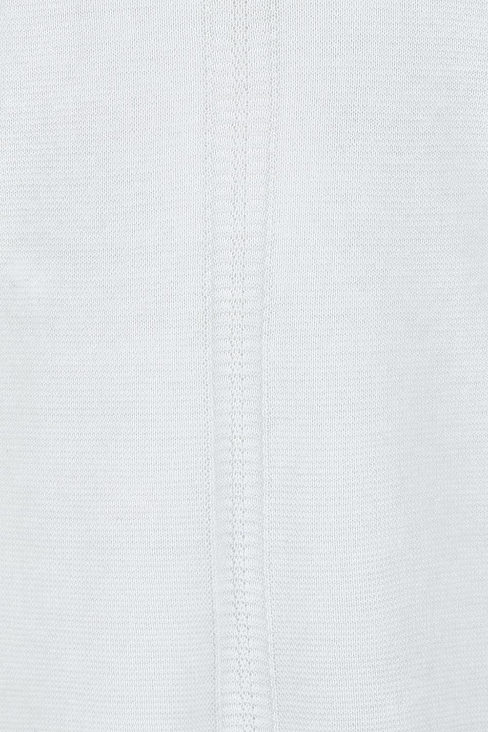 Product shot of The Linen Blend Seamless Knit Tank in colour Milk (White), detail