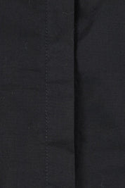 Product shot of The Cap Sleeve Cotton Stretch Shirt in colour Black (Black), detail