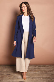 The Longline Knitted Coatigan – Navy