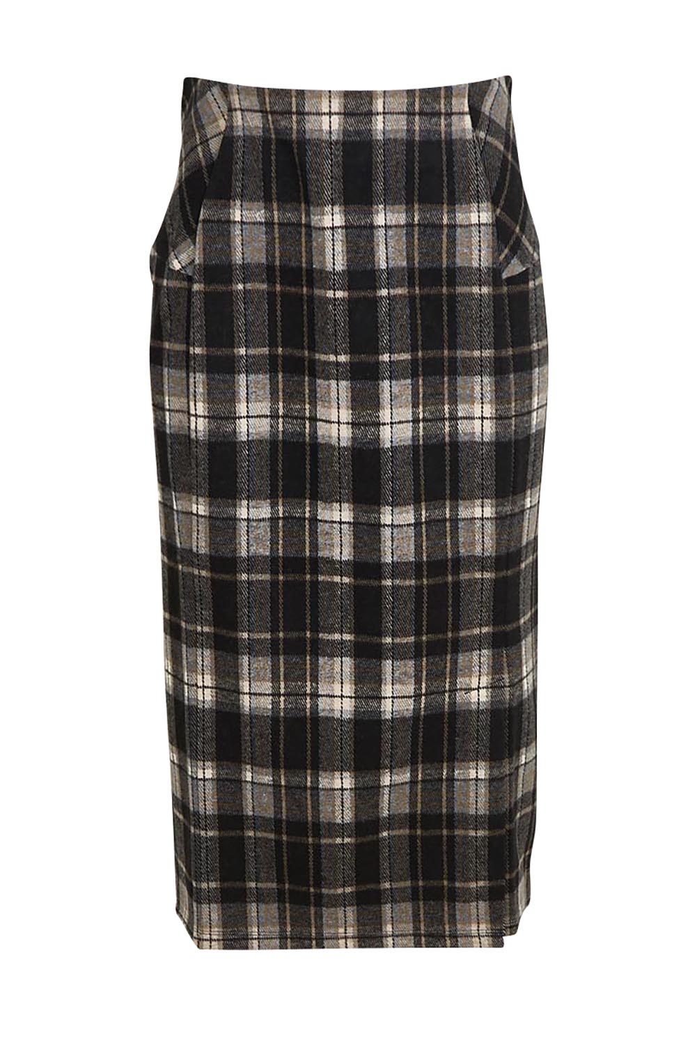 The Check Ponte Pull On Skirt – Check
