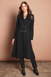 The Desire Longline Ponte Coat – Jetblack