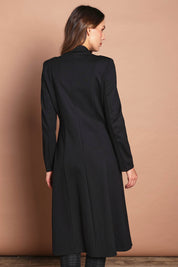 The Desire Longline Ponte Coat – Jetblack