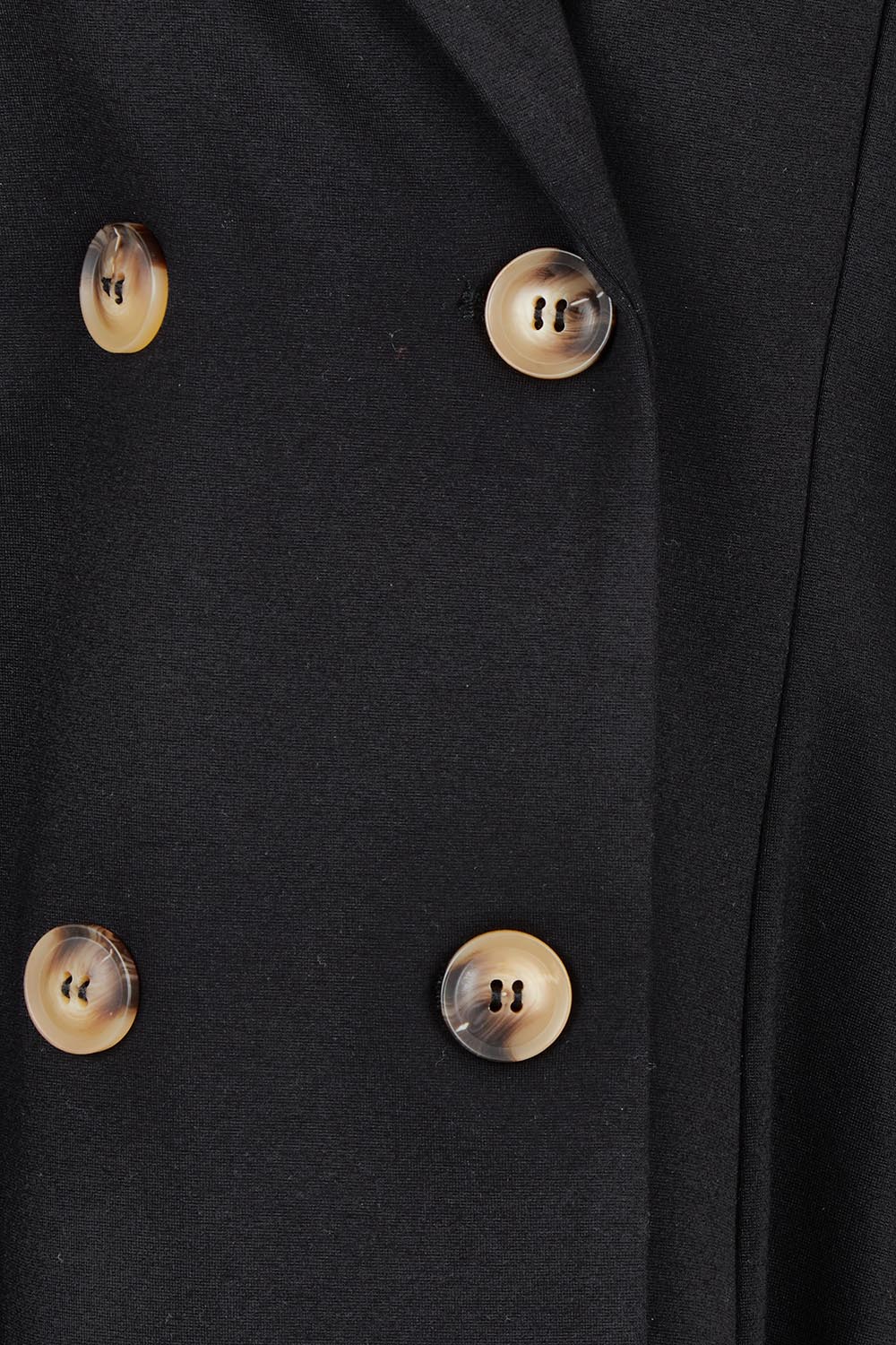 The Desire Longline Ponte Coat – Jetblack