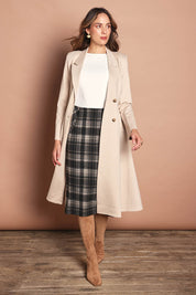 The Desire Longline Ponte Coat – Sand