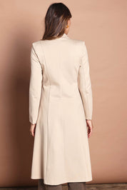 The Desire Longline Ponte Coat – Sand