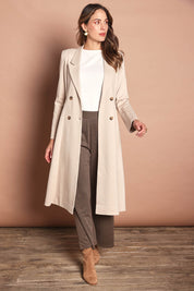 The Desire Longline Ponte Coat – Sand