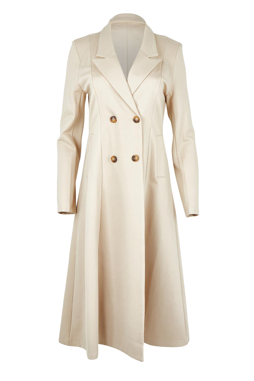 The Desire Longline Ponte Coat – Sand