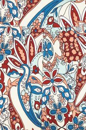 Product shot of The Printed Wide Leg Culotte in colour Mirage, detail