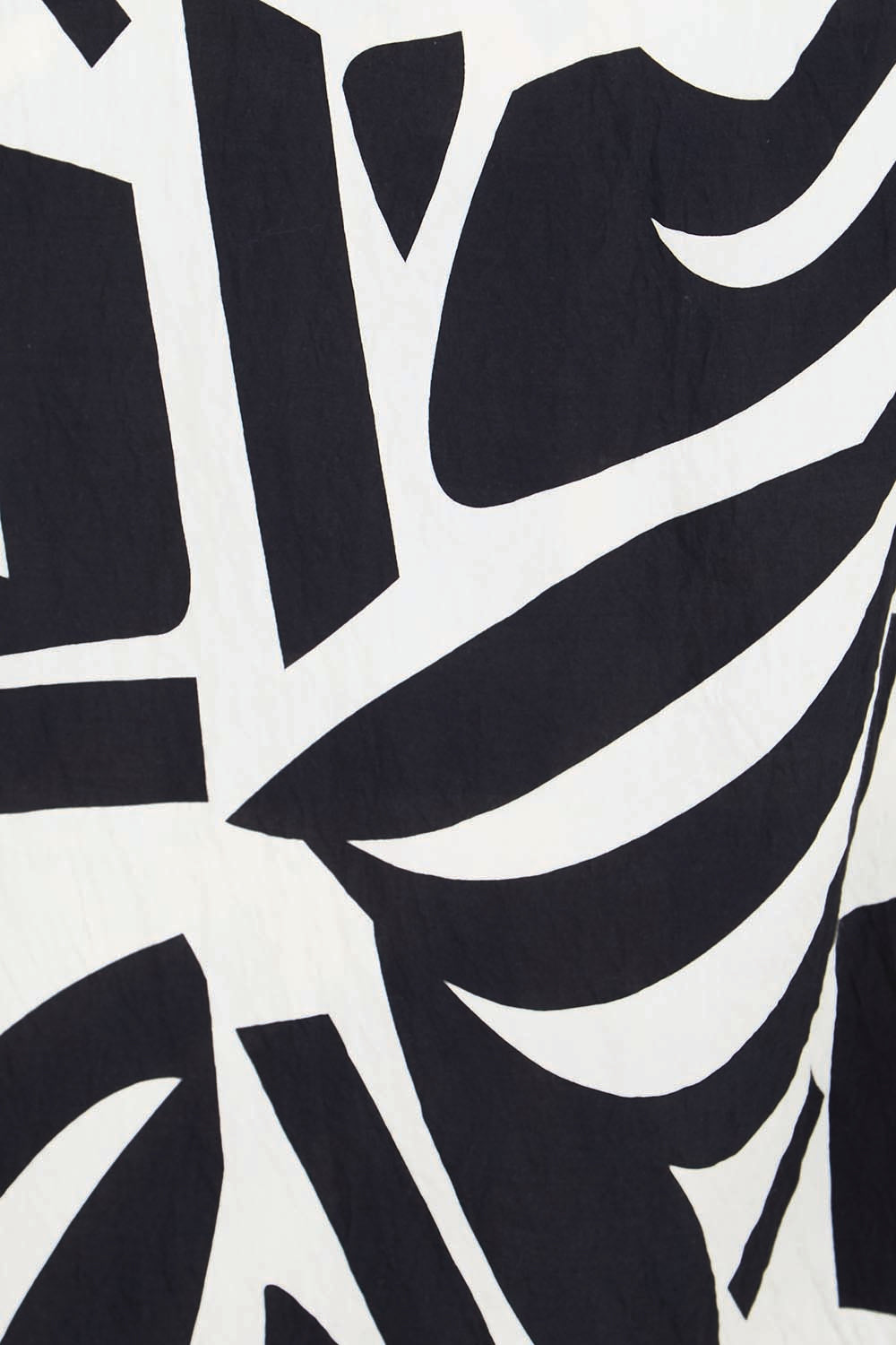 Product shot of the The Printed Wrap Dress - Blackabstract in colour Blackabstract, showing detail